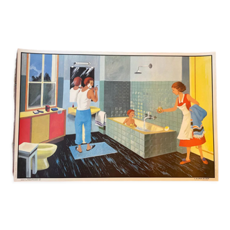 Ogé Hachette poster "the bathroom and the department store"