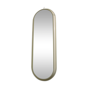 Miroir ovale, bois laqué