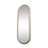 Oval mirror, white laqué wood 1960