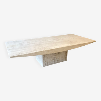 Travertine coffee table by Tivoli by Claude Berraldacci