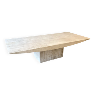 Table basse en travertin de Tivoli de Claude Berraldacci