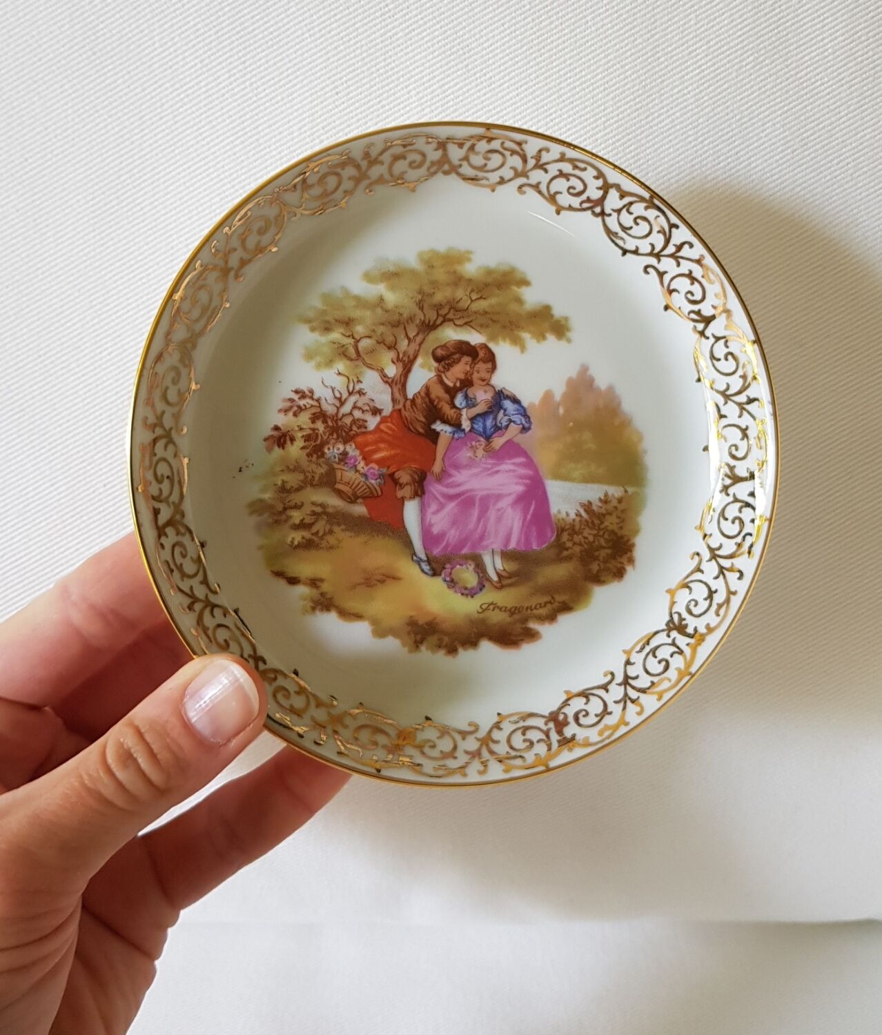 Assiette creuse Gloria porcelaine fine Fragonard