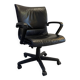 Black leather office chair Model "Qualis" by Emilio Ambasz for Tecno, 1991