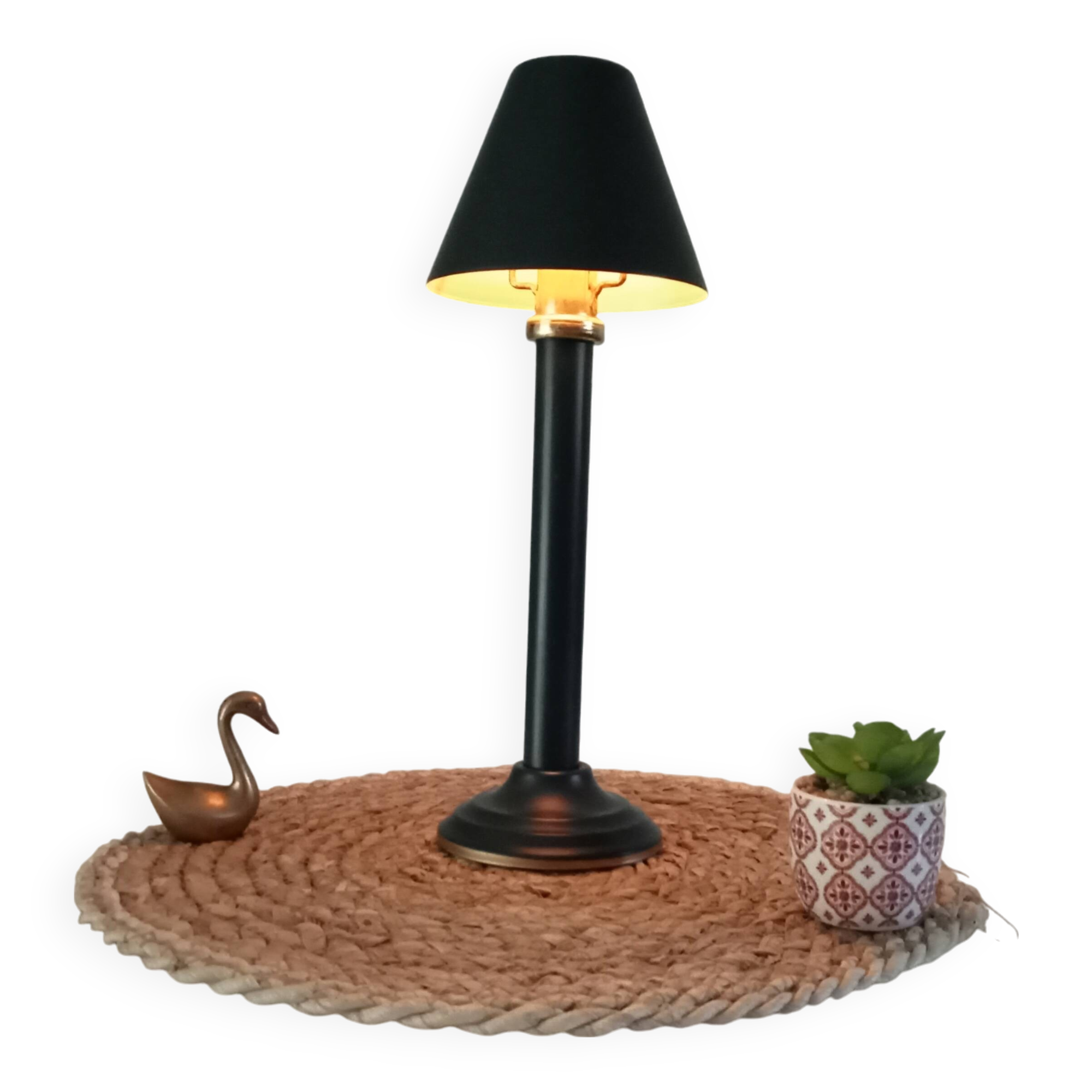 Vintage candle holder lamp from the 70s/80s