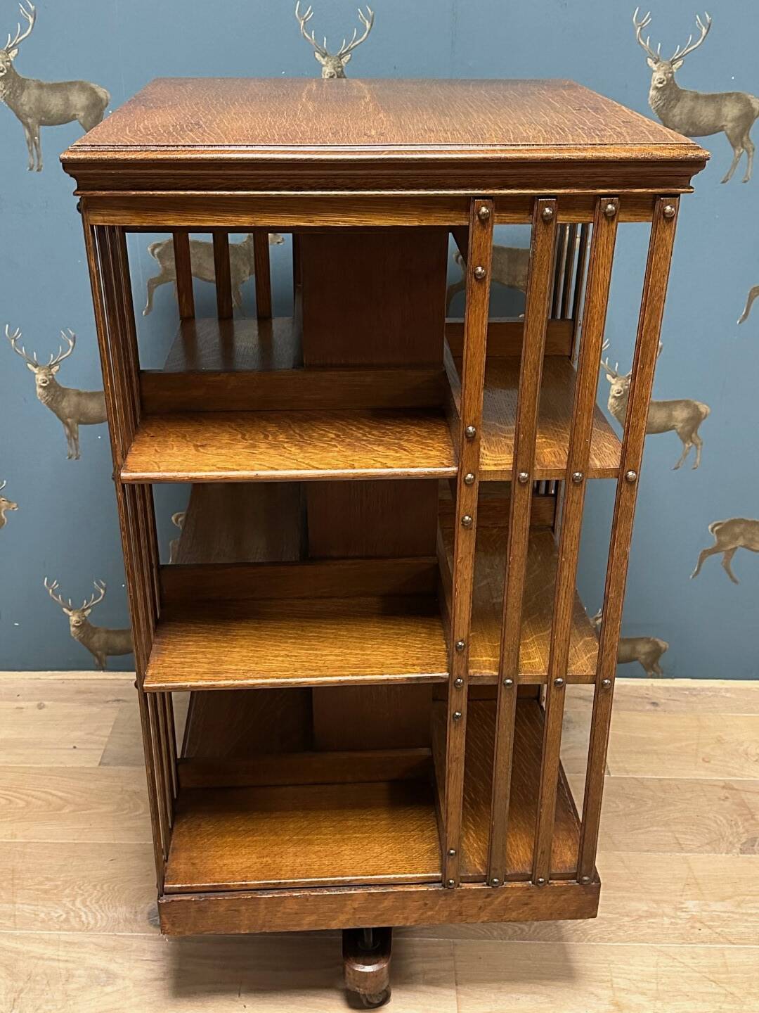 Large antique revolving bookcase
