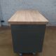 Bureau en métal avec plateau en hévéa