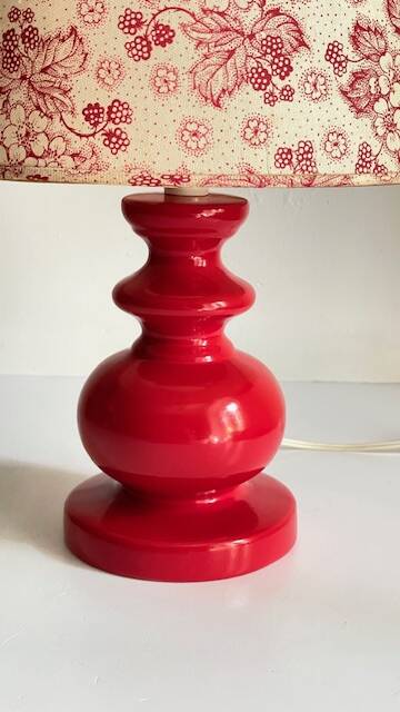 LAMPE Céramique Mûriers ANNEES 70
