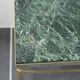 Table basse marbre vert et métal doré laiton vintage 60