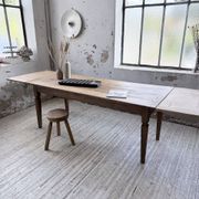 Solid oak farmhouse table with extensions (190-280cm) 1950