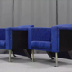 Paire de fauteuils velours, 1970