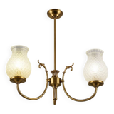 Minimalist and chic gold 3-arm chandelier