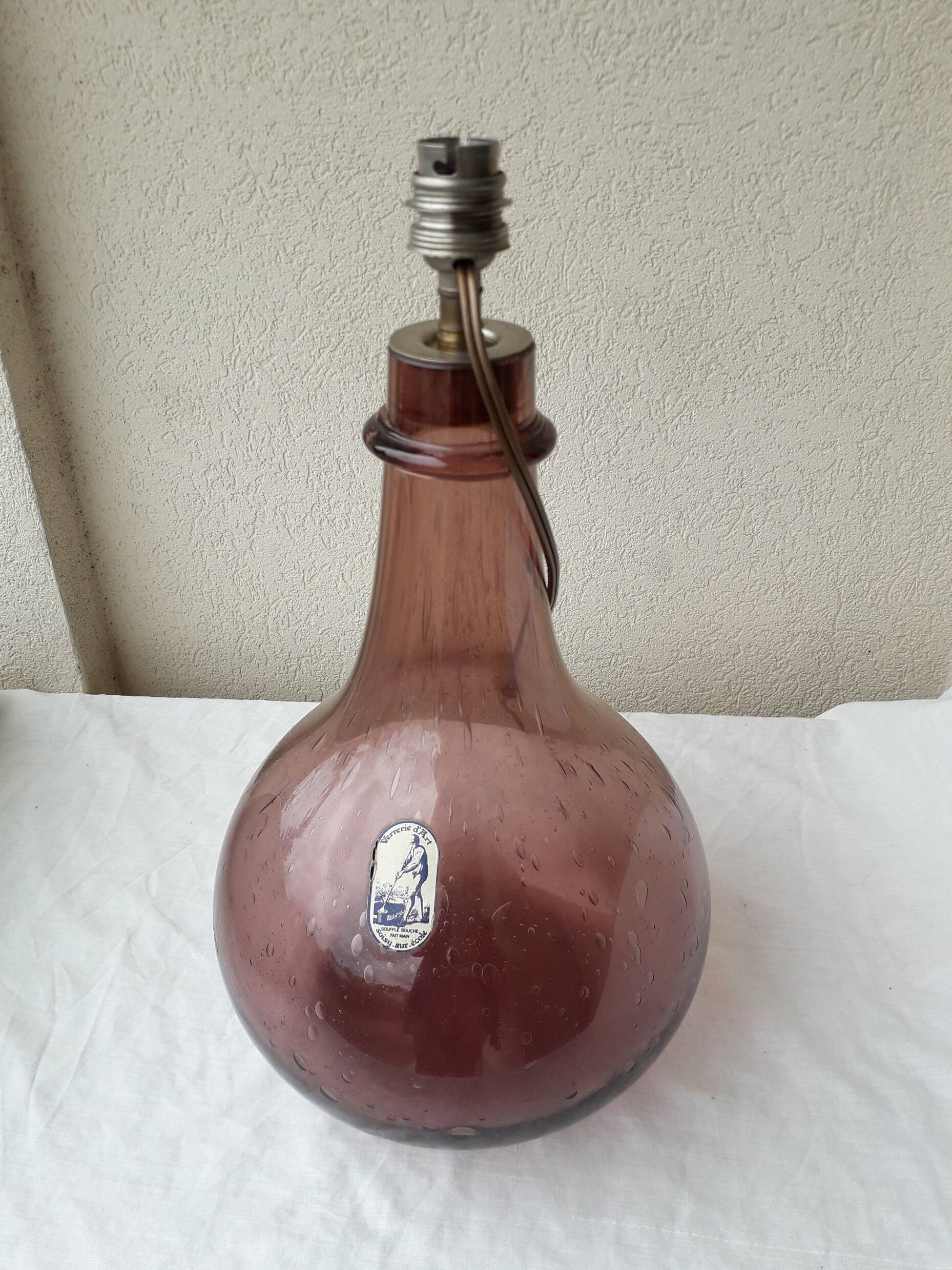 Bubble glass lamp base
