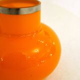 Petit vase opalin orange vintage Carnaby 1960'