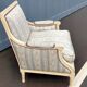 Paire de bergères fauteuils ancien style louis xvi vintage