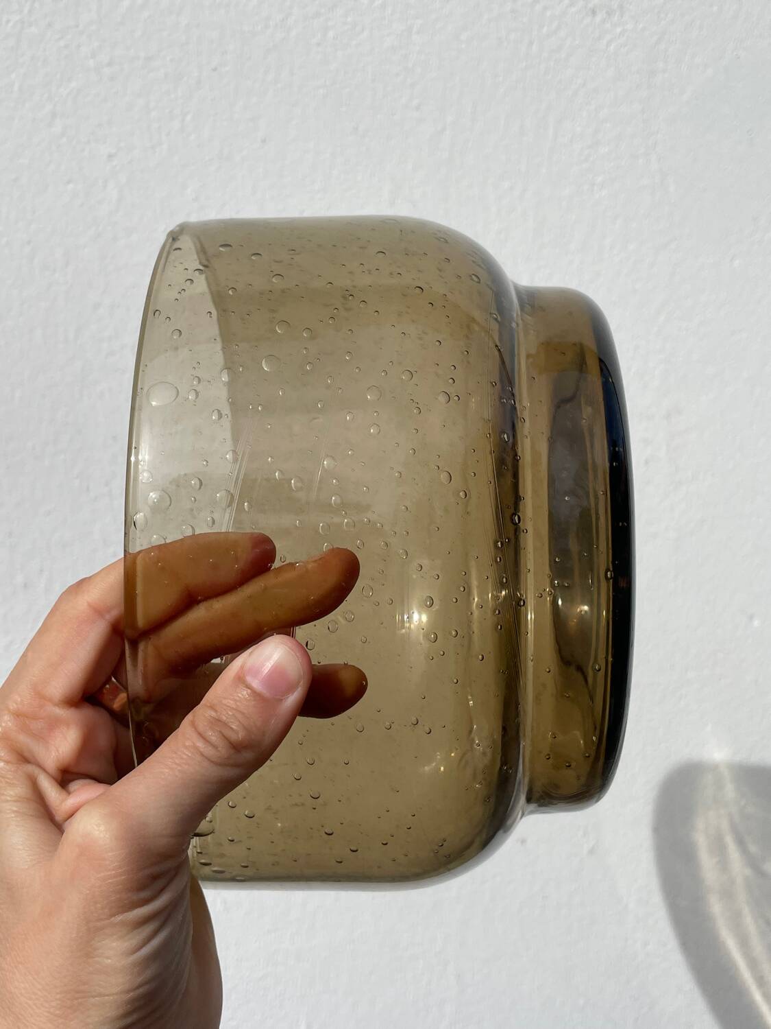 Saladier en verre soufflé style Biot