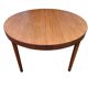 Table Harry Ostergaard ronde extensible teck 1960 estampillée