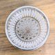 Cut glass bowl with silver-plated edge