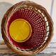 Woven rattan planter & scoubidou