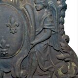 Cast-iron fireplace plate patterned "Arms of France"