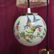 Suspension cascade triple globes anciens verre et opaline