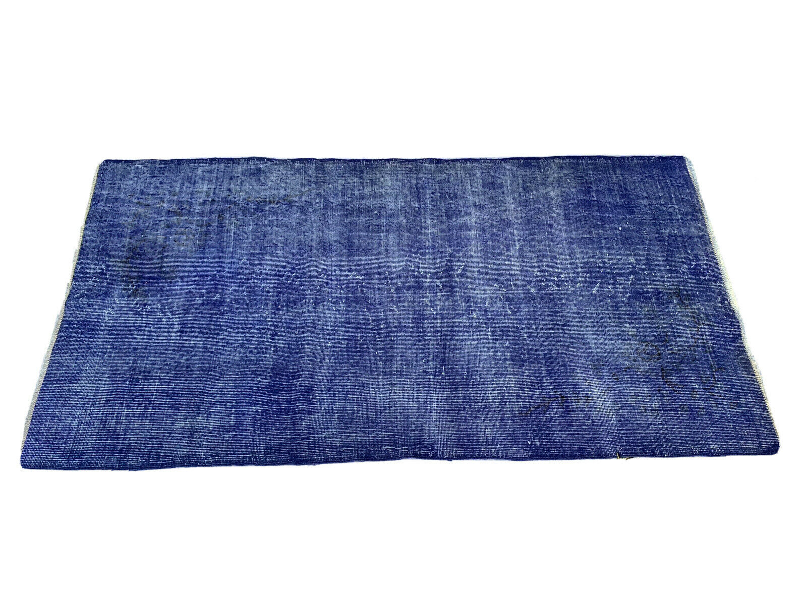 Distressed overdyed turkish rug 195 x107 cm vintage wool medium rug