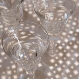 Set 6 mouth-blown wine glasses 50s