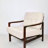 Beige boucle Lounge Chair by Z. Baczyk, 1970s