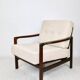 Fauteuil lounge en boucle beige par Z. Baczyk, 1970s