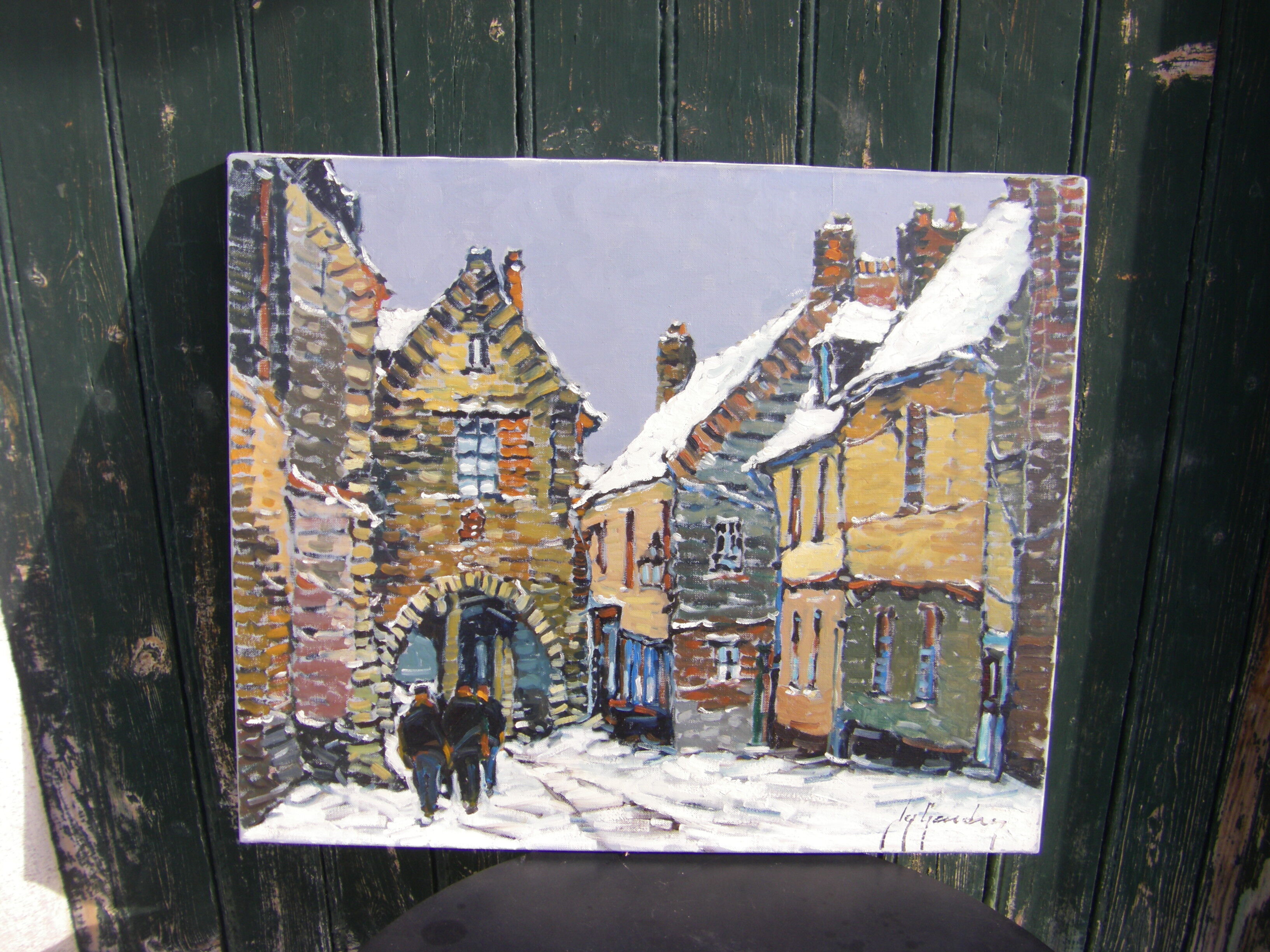 Painting "village scene"