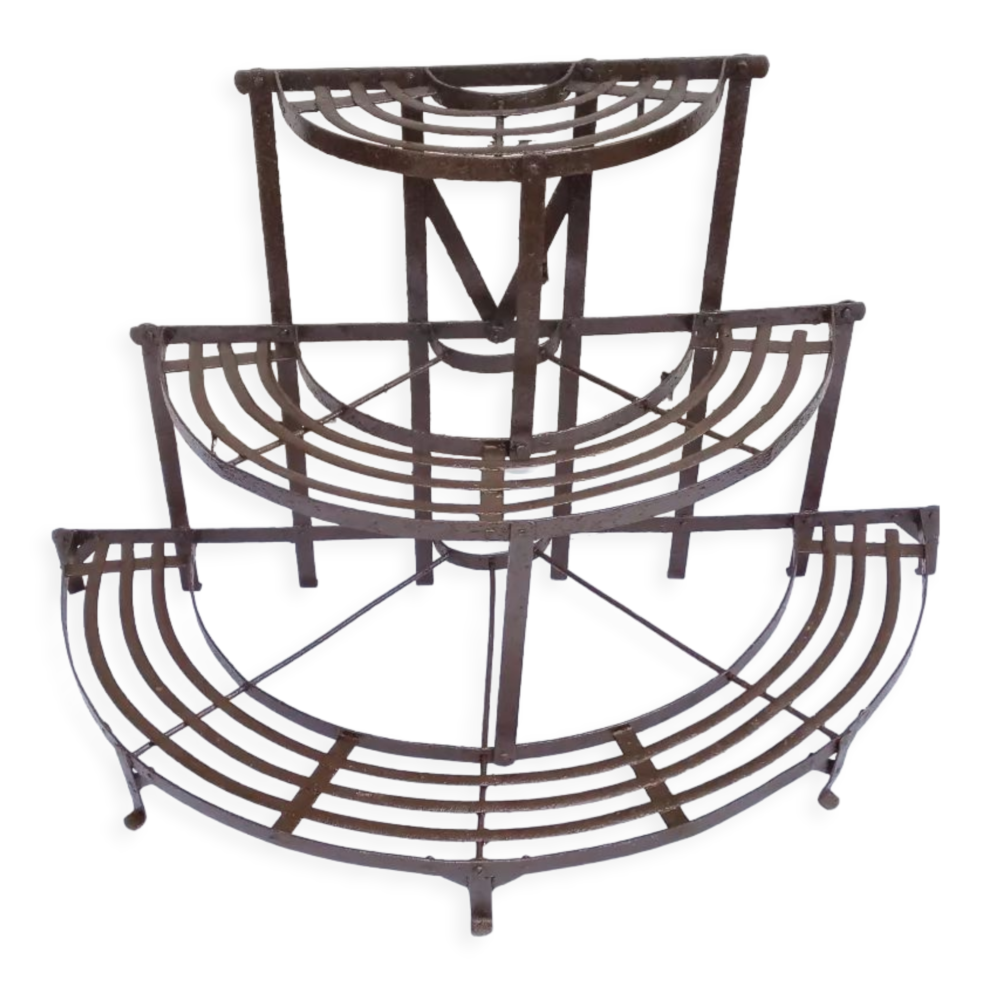 Porte plante demi-lune en fer forgé