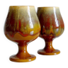 Duo de verres à cognac céramique flammée