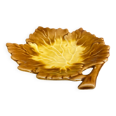 Old orfinox pocket video ceramic leaf shape vintage barbotine #