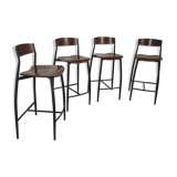 Lot 4 industrial bar stools 70s