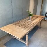 Table de ferme sablée à rallonges
