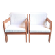 Pair of armchairs by Magne France removable fabric