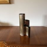 Mid-century set of 3 silver-plated vases, GiBi Italy 1970s