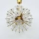 Val Saint Lambert crystal sputnik gold chandelier , 1960’s