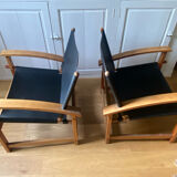 Paire de fauteuils « safari « vintage HYLLINGE MŌBLER