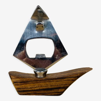 Scandinavian boat bottle opener wood