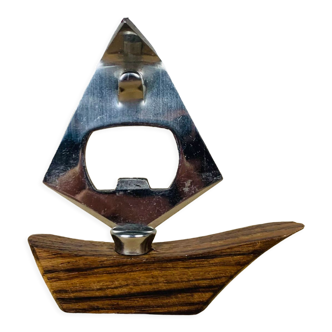 Scandinavian boat bottle opener wood