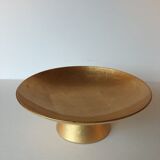 Coupe sur pied laque et feuilles d’or