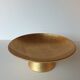 Coupe sur pied laque et feuilles d’or