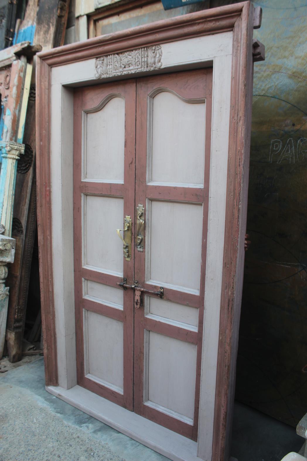 Indian door in old teak