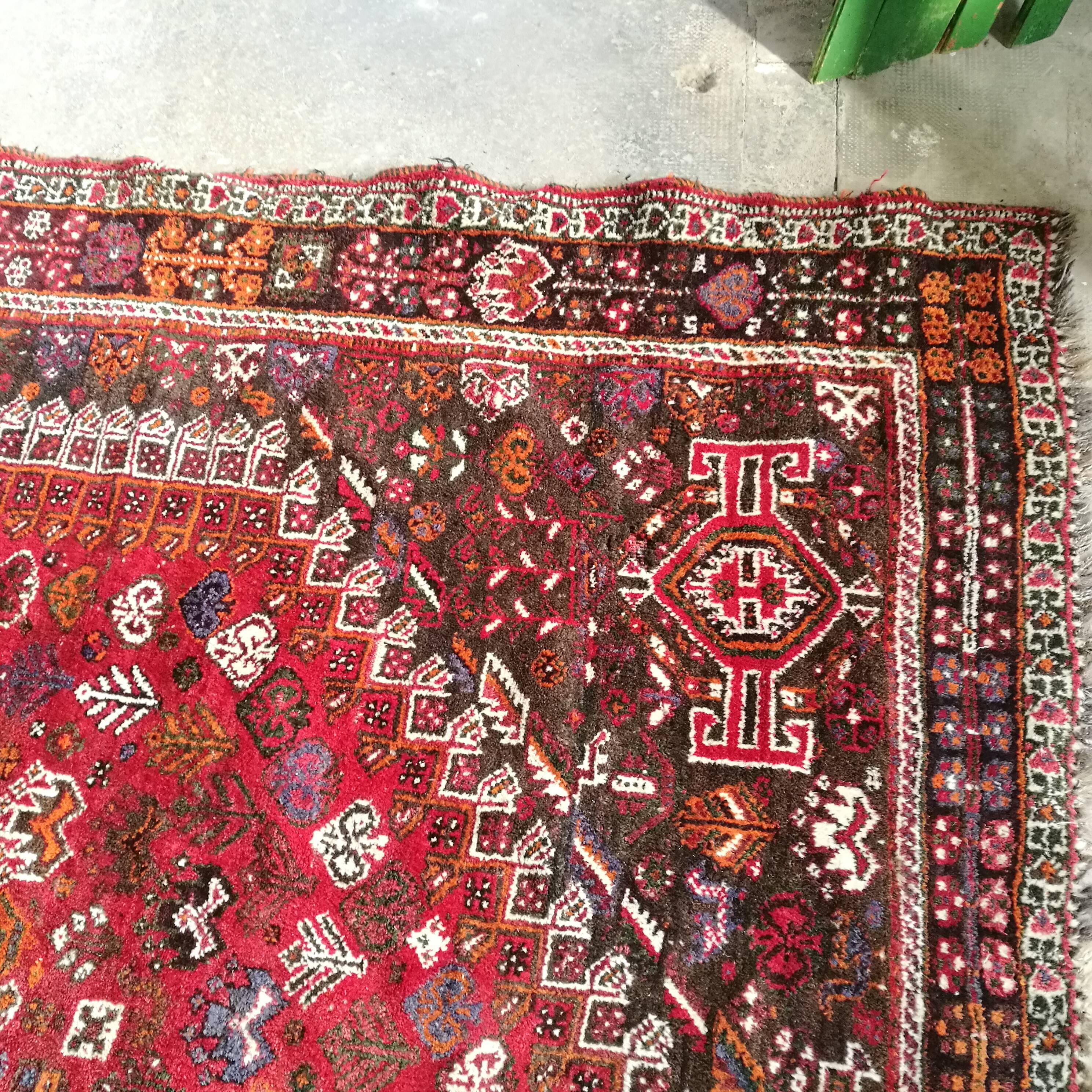 Ancient Persian rug, 285/215 cm, handmade.