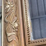 Mirror 1900 louis philippe in gilded wood 103x75cm