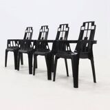 Set of 4 Boston Chairs by Pierre Paulin for Henry Massonnet France 1980s