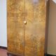 Art Deco wardrobe veneered in walnut burl.