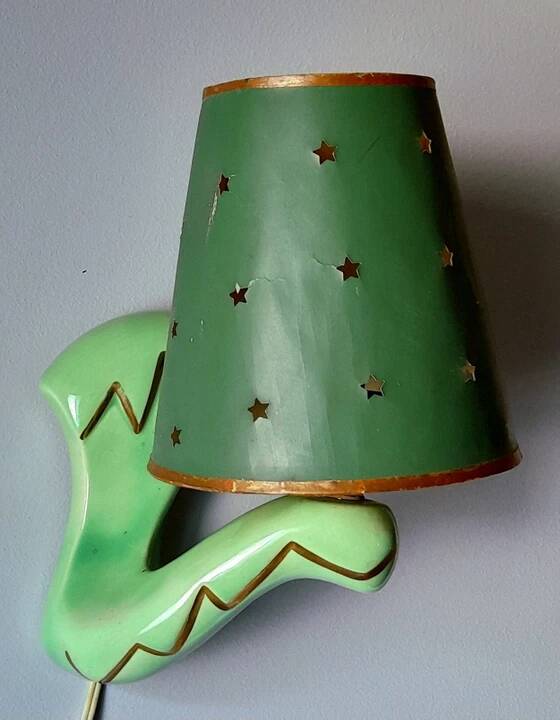 1950s ceramic wall light