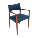 Fauteuil bleu, design danois, années 1960.