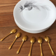 Lot of 6 golden spoons